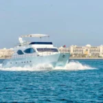 120 ft Lafet yacht cruising in Dubai waters
