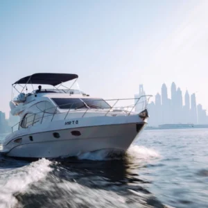 48 FT Majesty wedding yacht cruising in Dubai Marina