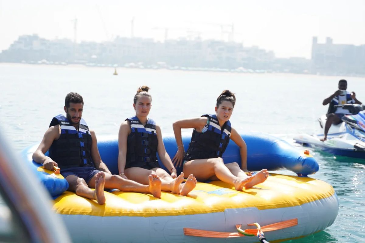 Donut ride Abu Dhabi towed water activity with 360-degree spins