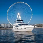 48 ft Majesty yacht cruising in Dubai Marina