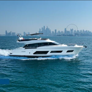 Luxury Deck View of Ferretti 670 at Yas Marina Circuit