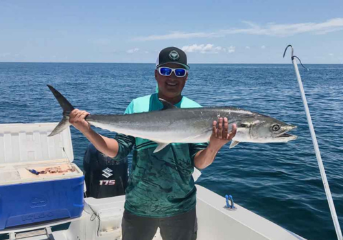 Kingfish caught during deep sea fishing Abu Dhabi