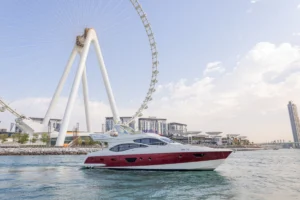 62 FT Lana luxury yacht cruising near Ain Dubai