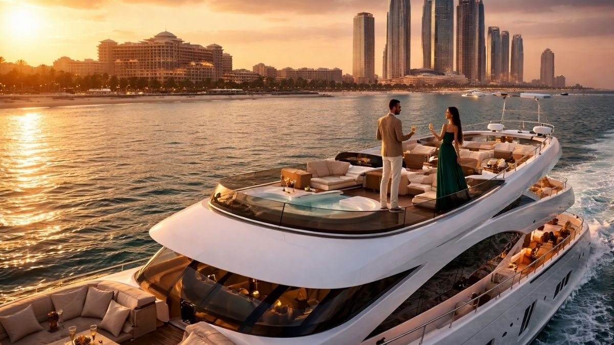 Private VIP yacht in Abu Dhabi offering exclusive luxury cruise experience