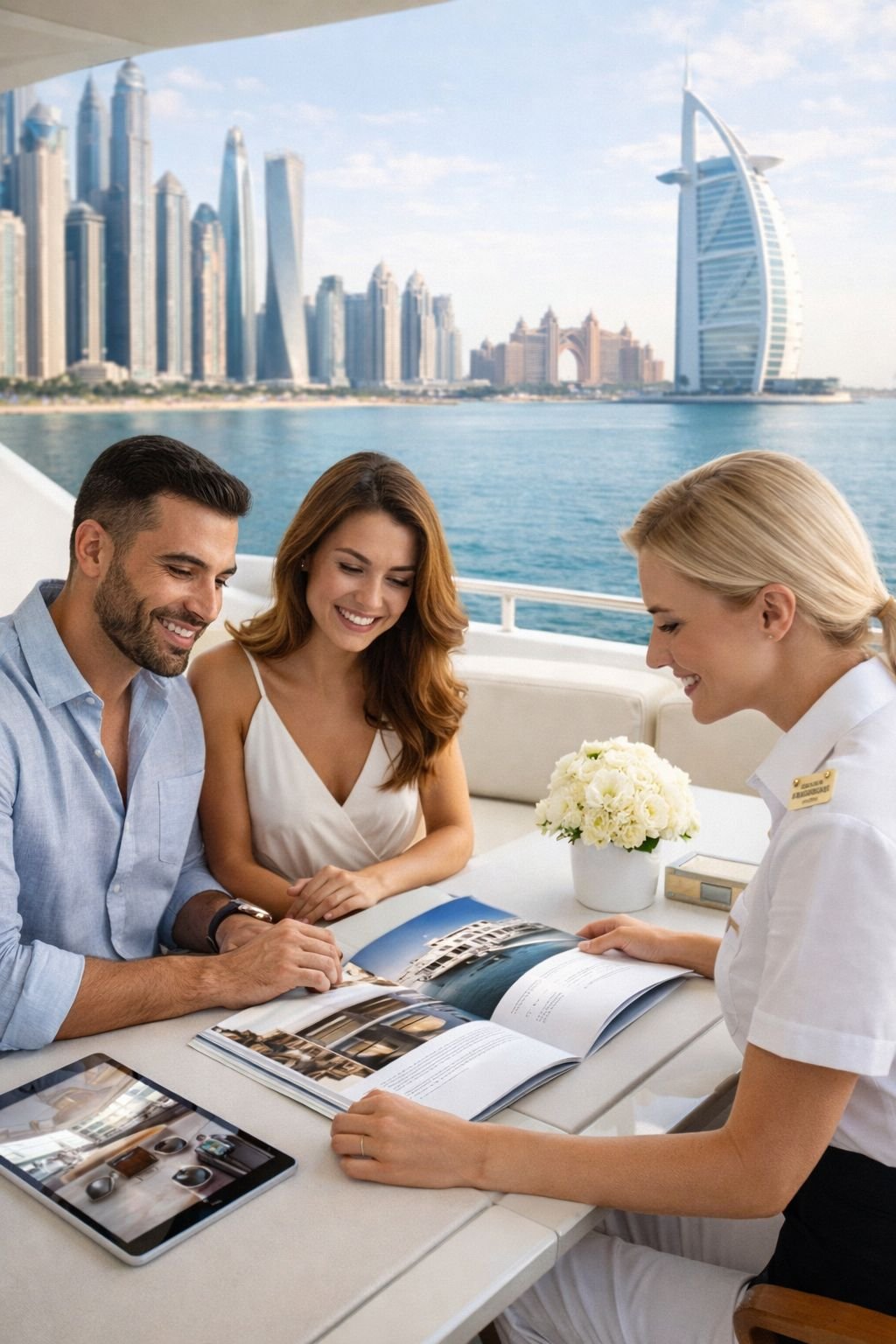 Dubai yacht concierge and travel desk assisting private yacht charter clients