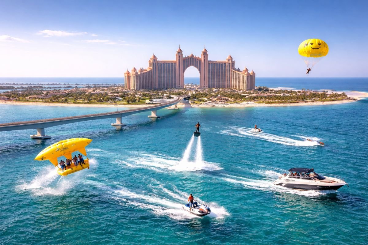 Palm Jumeirah location for luxury water activities in Dubai