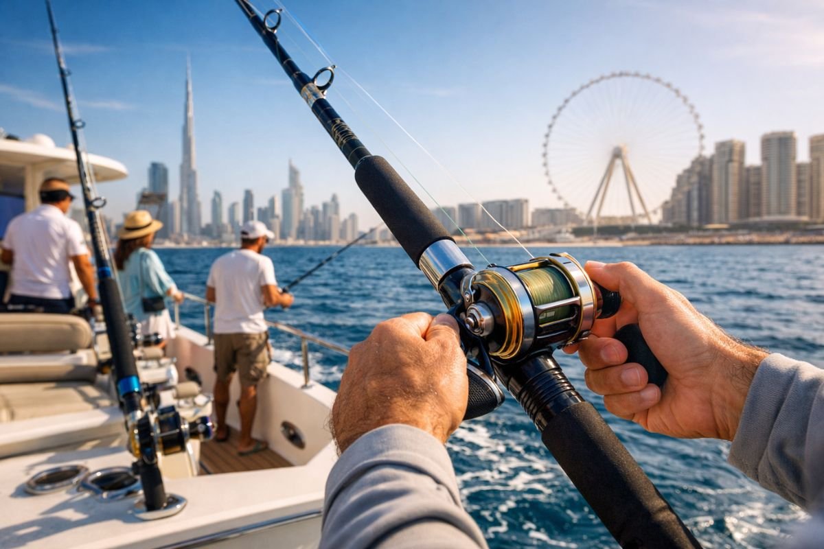 Private fishing trip Dubai on a luxury yacht with experienced crew