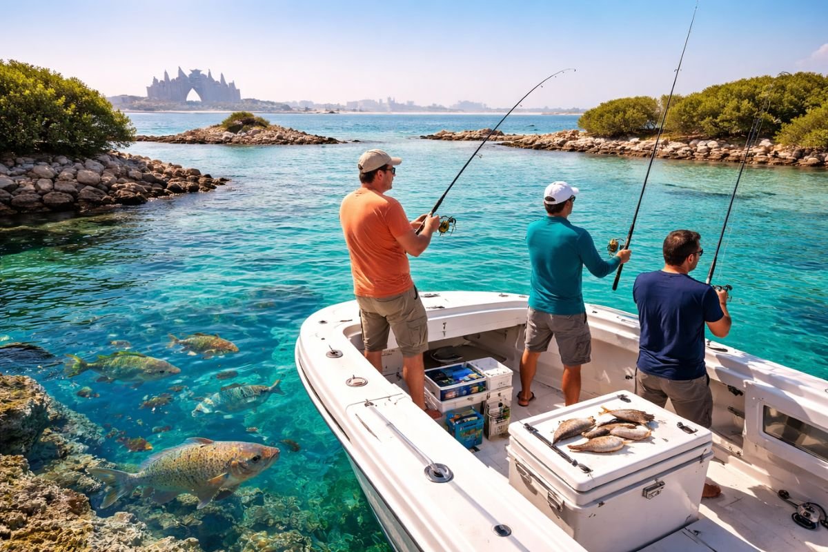 Inshore fishing Dubai on a private charter yacht