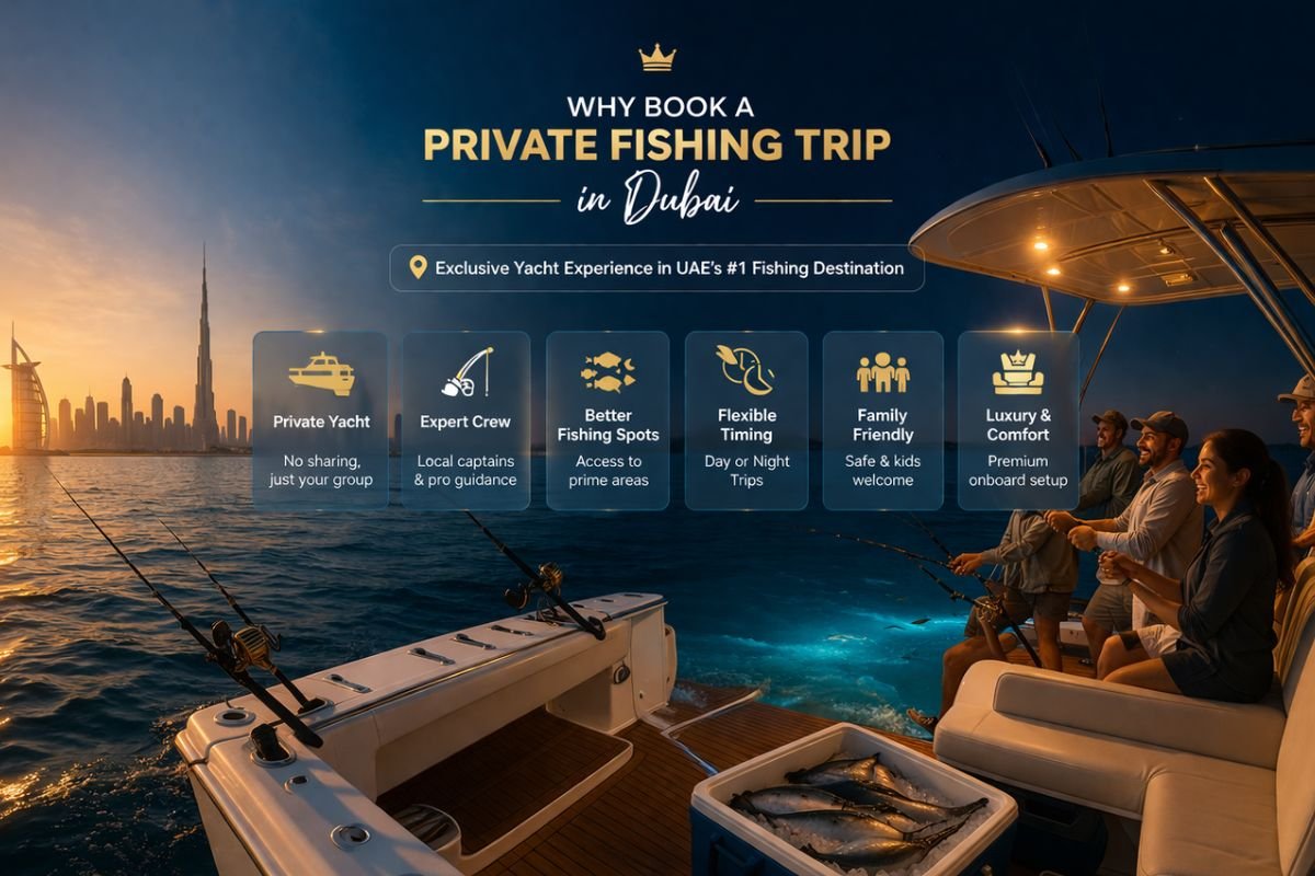 Private fishing trip Dubai on a luxury yacht