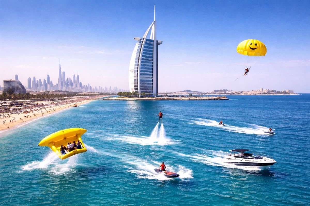 Umm Suqeim and open sea routes for water sports in Dubai